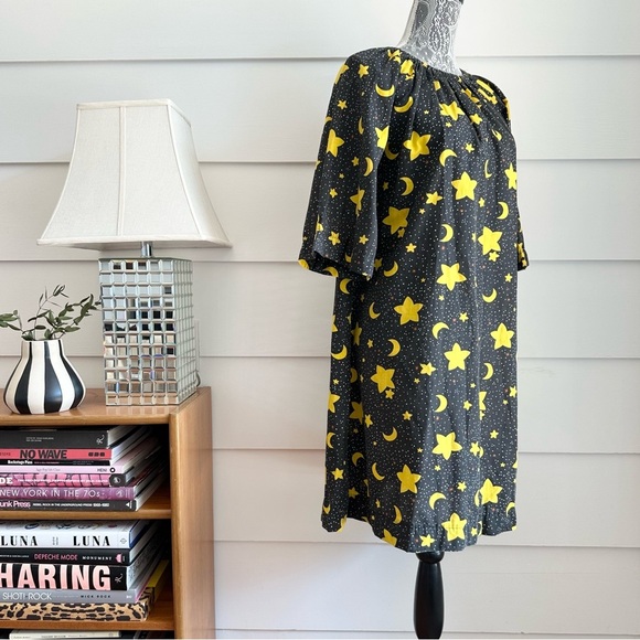 Vintage Star Print A-Line Dress Nightgown Dress - Picture 3 of 8